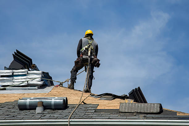 Professional Gutter Installation technician working in Binghamton, NY